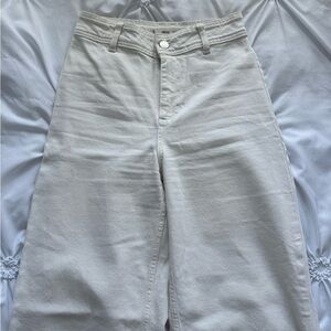 Mango Off-White High-Rise Jeans